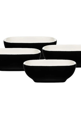 Kastmekastide komplekt, keraamika, 2,5×7 cm, must, 3 tk, kuni 200 °C
