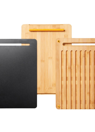 Fiskars Functional Form bambuko pjaustymo lentelių rinkinys, 3 vnt.