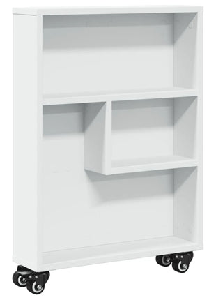 Kitsad hoiukärud, valged, 48x13x68 cm, konstrueeritud puit